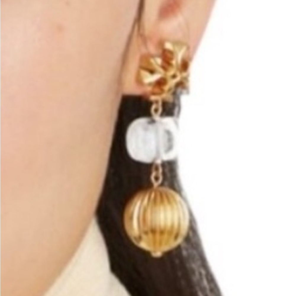 Final sale tory  Burch Gold Roxanne double Drop Earrings